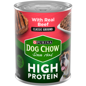 Purina Dog Chow High Protein Classic Ground Wet Dog Food with Beef 13oz