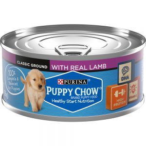 Purina Puppy Chow Wet Canned Puppy Dog Food with Real Lamb 5.5oz - Donations