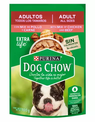 Purina Dog Chow Pouch with Chicken & Beef