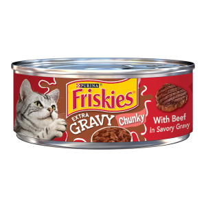 Friskies Extra Gravy Chunky With Beef In Savory Gravy Wet Cat Food 5.5oz