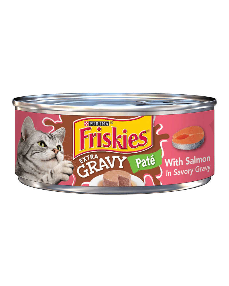 Friskies Extra Gravy Paté With Salmon In Savory Gravy Wet Cat Food 5.5oz