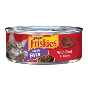 Friskies Meaty Bits With Beef in Gravy Wet Cat Food 5.5oz