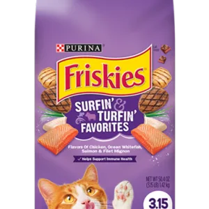 Friskies Surfin' & Turfin' Favorites Adult Dry Cat Food 3.15lb