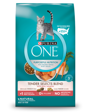 Purina ONE® Tender Selects Blend With Real Salmon Cat Food 7lb – Purina ...