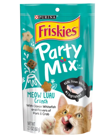 Friskies Party Mix Meow Luau Crunch Adult Cat Treats